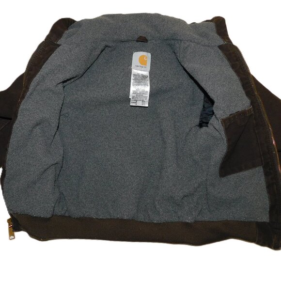 Carhartt Kids Brown Hooded Insulated Jacket Coat Boys Size 6/7 - Picture 5 of 8